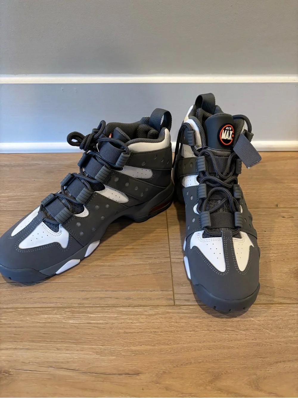 Nike Air Max High-Top Sneakers in Gray, White and Black